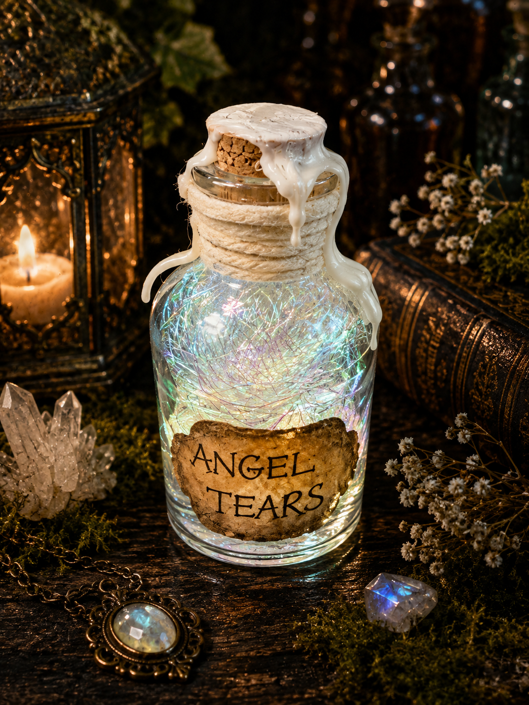 Handmade Angel Tears  Potion Bottle - Witchcraft Apothecary | Hocus Pocus
