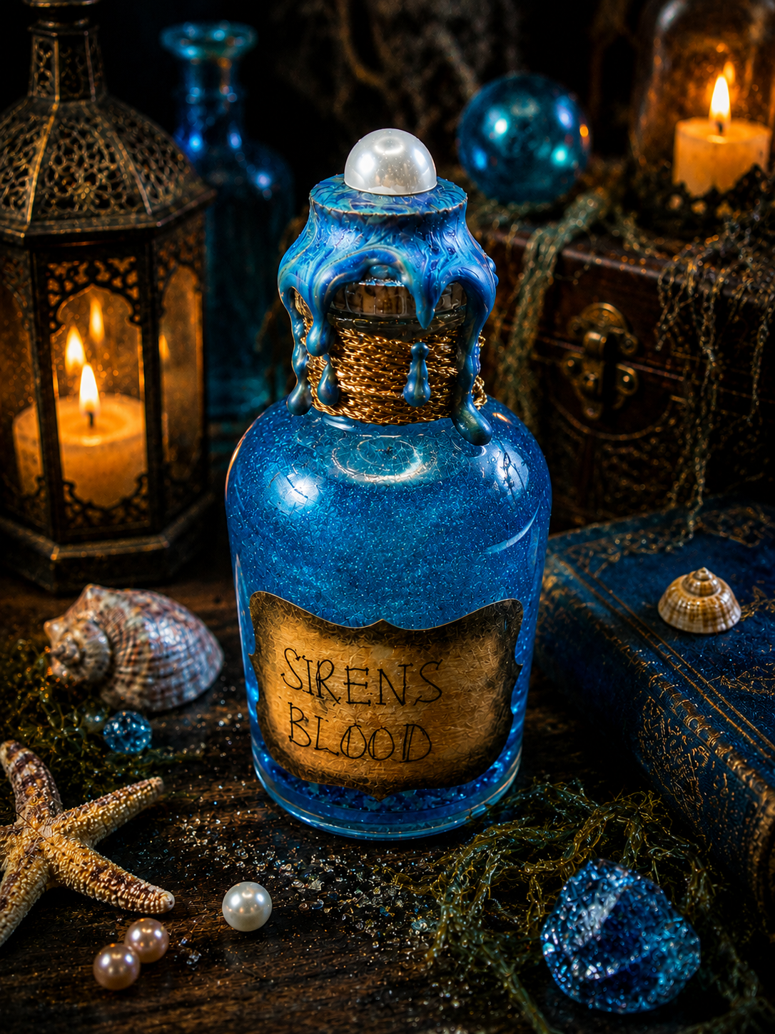 Handmade Siren's Blood Potion Bottle – Dark Fantasy Gift | Hocus Pocus