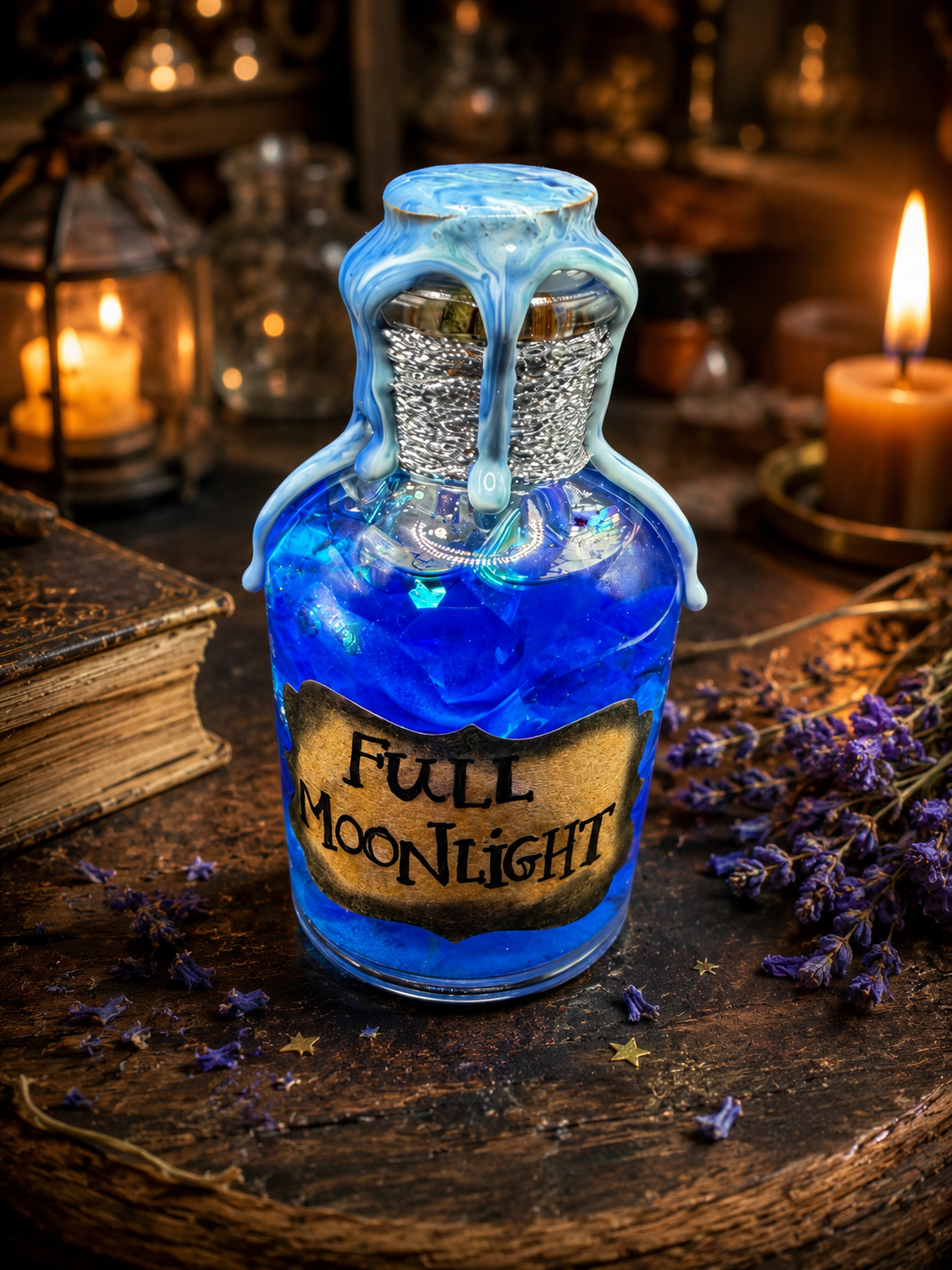 Handmade Full Moon Potion Bottle – Witchcraft Apothecary | Hocus Pocus
