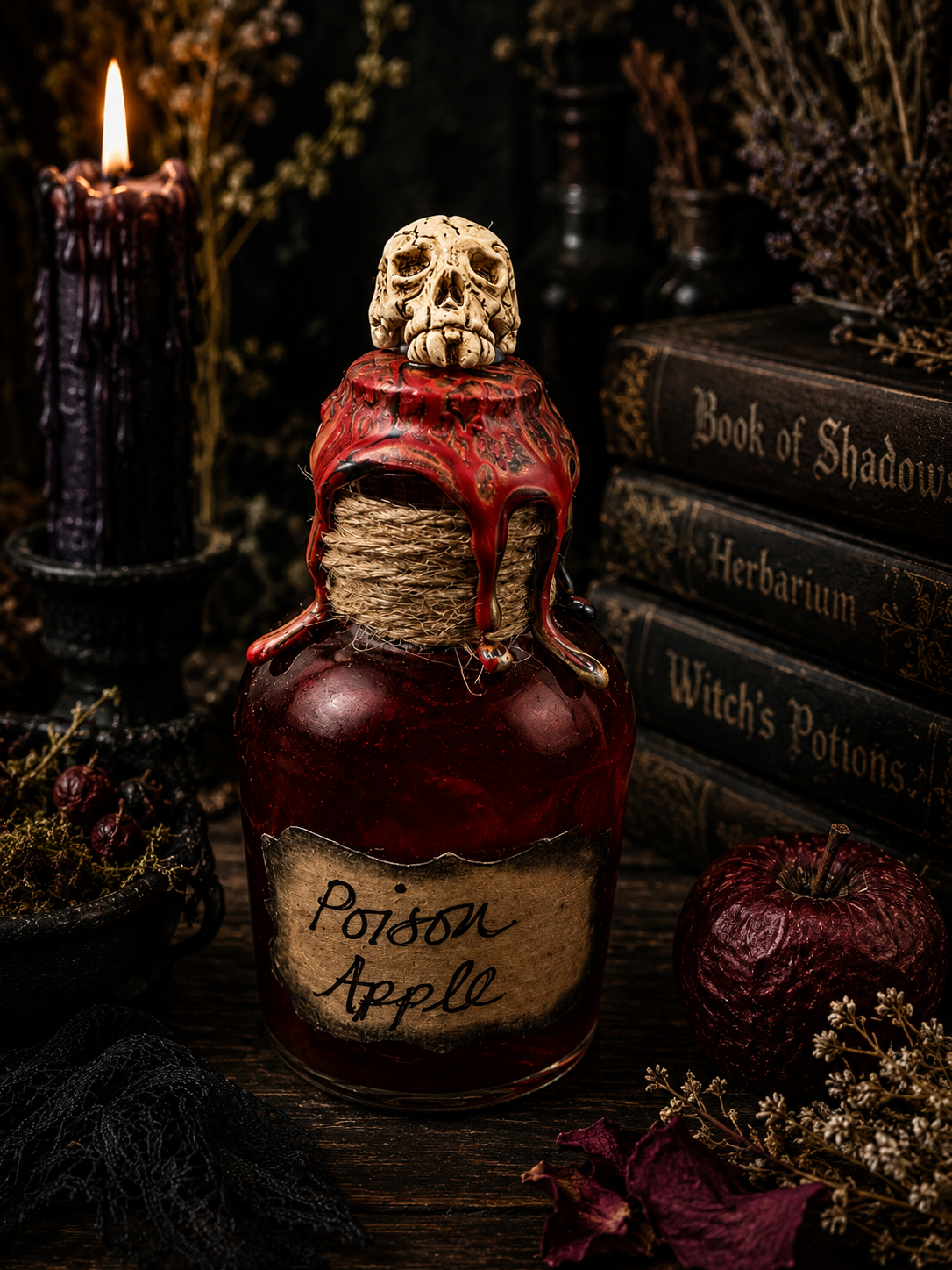 Handmade Poison Apple Potion Bottle - Disney Villain Inspired Gift | Hocus Pocus
