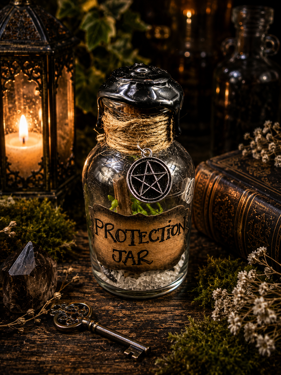 Handmade Protection Jar - Witchcraft Apothecary | Hocus Pocus